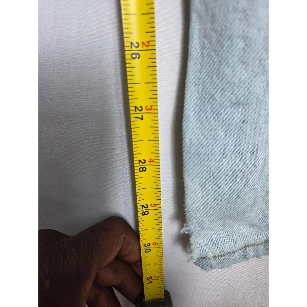 Levi's 550 Jeans Mens Light Blue Light Wash Relaxed Mid Tapered Leg Distressed